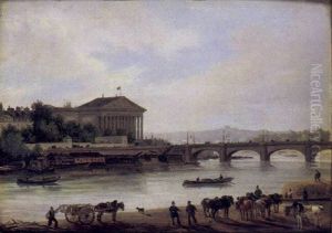 L'assemblee Nationale Vue Des Jardins Des Tuileries by Giuseppe Canella