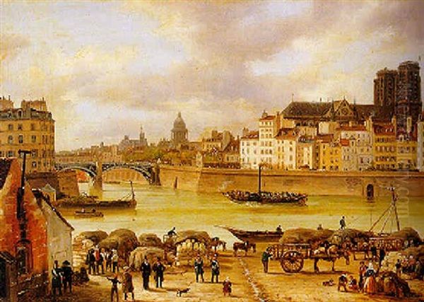 Le Vapeur Sur La Seine Devant L'ile De La Cite - view 1