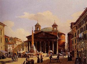 Vue Du Pantheon A Rome
