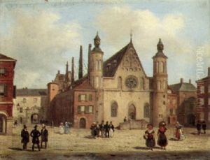 A Village Square by Giuseppe Canella