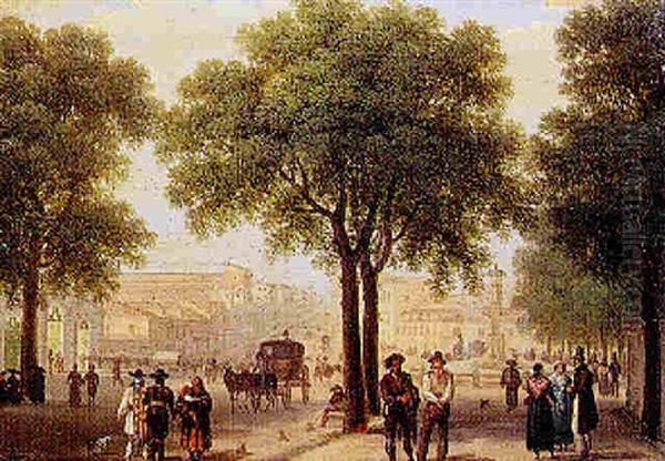Vue De La Rue D'alcola Avec La Fontaine De Cibele A Madrid - view 1