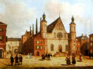 A View Of The Binnenhof, The Hague by Giuseppe Canella