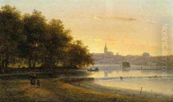 The River At Sunset - view 1