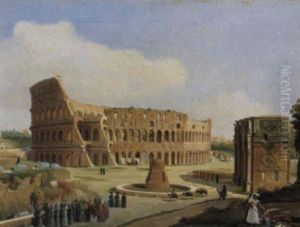 Il Colosseo E L'arco Di Constantino by Giuseppe Canella
