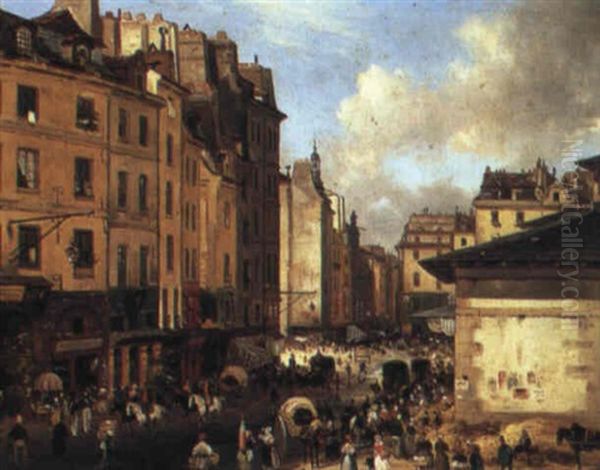 A Paris Street Scene (rue Saint-denis?) - view 1