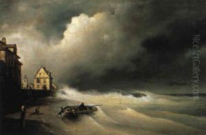 Mareggiata Sulla Costa Della Normandia Mareggiata Sulla Costa Della Normandia