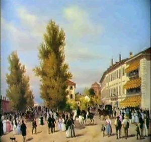 Veduta Dello Stradone Di Loreto by Giuseppe Canella