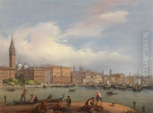 View Of The Doge"s Palace From The Dogana In Venice by Carlo Canella