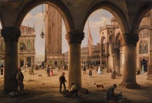 Piazza San Marco And The Campanile by Carlo Canella