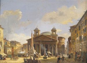 The Coliseum, Rome (+ The Pantheon, Rome; Pair) by Carlo Canella