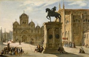 Blick Auf Den Campo Dei Santi Giovanni E Paolo In Venedig by Giuseppe V. Canella