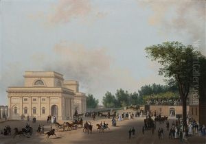 Veduta Di Porta Orientale A Milano by Giuseppe V. Canella