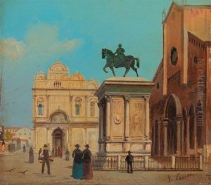 Basilika Ss Giovanni E Paolo Mit Dem Bartolomeo Colleoni-reiterstandbild