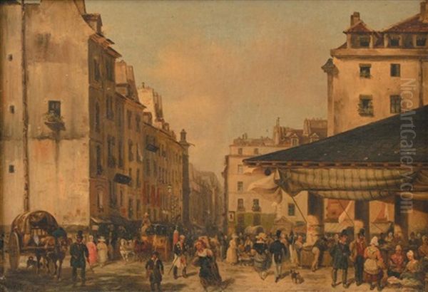 Les Halles A L'angle De La Rue Des Prouvaires - view 1