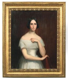 Portrait De Therese De La Rochefoucauld (1823-1894) by Giovanni Battista Canevari
