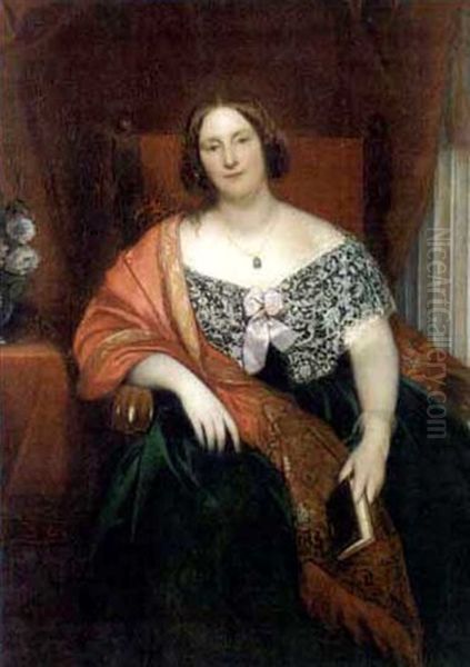 Portrait Of Mary Viscountess Maynard Holding A Book In Her Left Hand - view 1