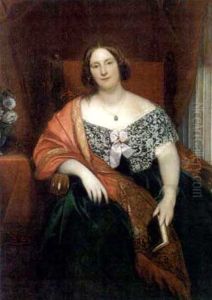 Portrait Of Mary Viscountess Maynard Holding A Book In Her Left Hand