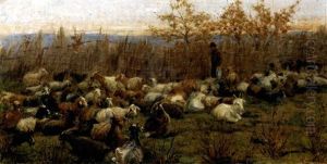 Il Gregge Di Capre by Niccolo Cannicci
