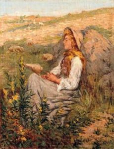 La Pastorella Dormiente by Niccolo Cannicci