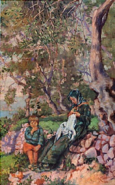 Resting In An Olive Grove - view 1