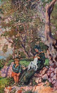 Resting In An Olive Grove by Niccolo Cannicci