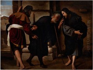 Jesus Auf Dem Gang Nach Emmaus