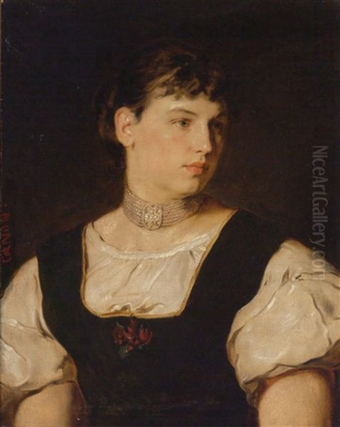 Bildnis Einer Jungen Frau Mit Perlenkropfband - view 1