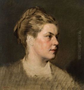 Weibliche Portratstudie by Hans (Johann von Strasiripka) Canon