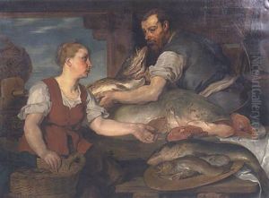 Fischmarkt - Fischhandler Und Fischhandlerin by Hans (Johann von Strasiripka) Canon
