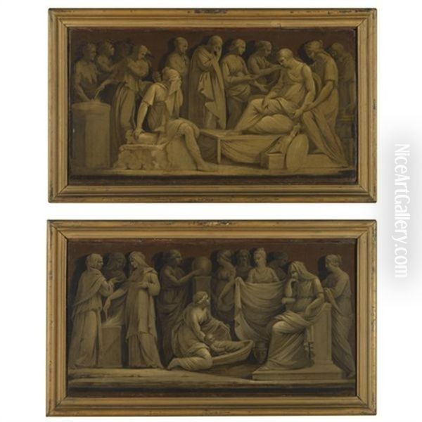 The Finding Of Moses (+ The Death Of Alexander The Great; Pair) - view 1