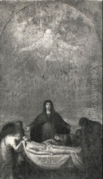 The Mourning Of Christ With God The Father And The Three Marys - view 1