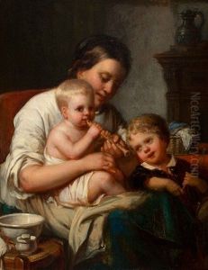 Mother With Her Children by Johannes Antonius Canta