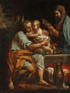The Holy Family by Simone Cantarini (Pesarese)