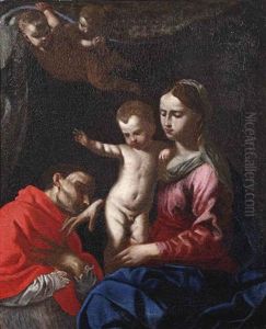 The Madonna And Child With Saint Carlo Borromeo