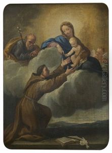 La Sainte Famille Avec Saint Antoine by Simone Cantarini (Pesarese)