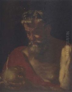 The Penitent Saint Jerome by Simone Cantarini (Pesarese)
