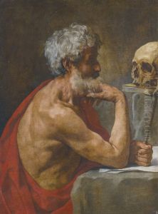 The Penitent Saint Jerome by Simone Cantarini (Pesarese)