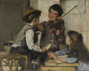Violinisten (der Erste Beifall) by Johan Oscar Cantzler