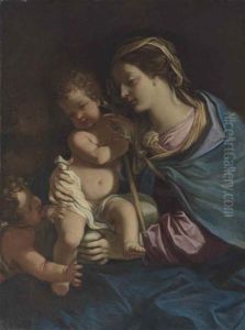 The Madonna And Child With The Infant Saint John The Baptist by Domenico Maria Canuti