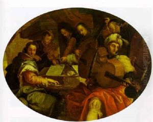Elegant Figures In Concert by Domenico Maria Canuti