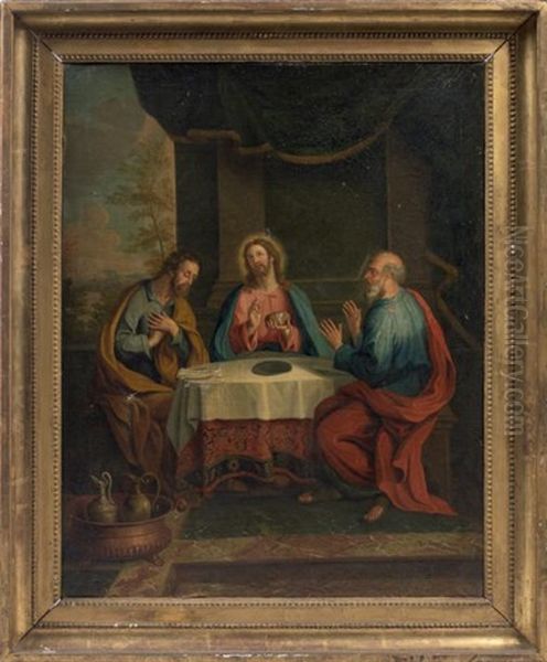 Le Christ Et Les Pelerins D'emmaus (+ Le Christ Et La Femme Adultere; Pair) - view 1