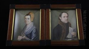 Miniatures Of A Lady And Gentleman (pair)