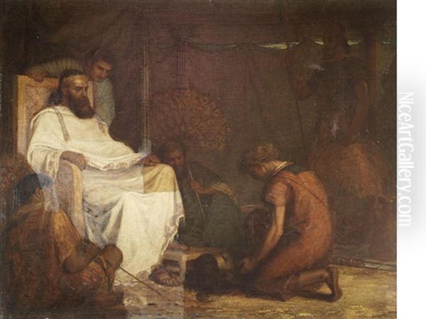 David With The Head Of Goliath Before Saul - view 1