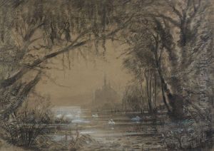 Projet De Decor Pour 'le Lac Des Cygnes'