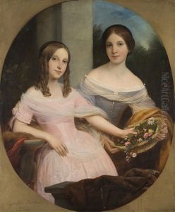 Figure Femminili Con Cesto Di Fiori by Cavaliere Alessandro Capalti