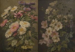 Composition Florale (+ Another; 2 Works) by Jean Capeinick