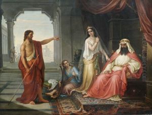 Die Strafpredigt Johannes Des Taufers Vor Herodes (after G. Fattori)