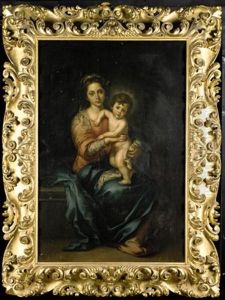 The Madonna And Child (after Bartolome Esteban Murillo) by Giulia Cheli Capella