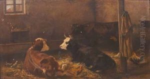 Interno Di Stalla by Alfred-Eugene Capelle