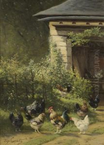 Basse-cour by Alfred-Eugene Capelle